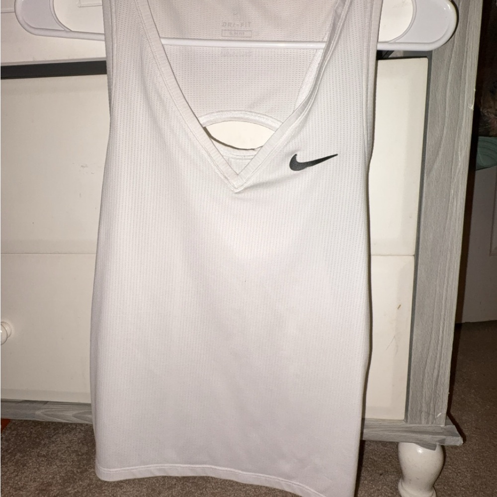 Nike Women's V-Neck White Tank Top